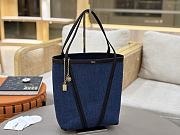 Kitlife Chloe Spin Tote Medium Bag Blue Denim 27x30x14cm - 1