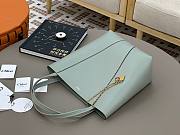 Kitlife Chloe Spin Tote Medium Bag Green Leather 27x30x14cm  - 3