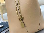 Kitlife Chloe Spin Tote Medium Bag Beige Leather 27x30x14cm  - 3