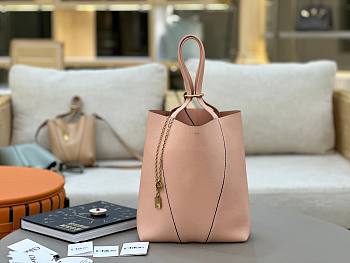 Kitlife Chloe Spin Tote Medium Bag Pink Leather 27x30x14cm  