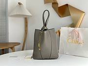Kitlife Chloe Spin Tote Medium Bag Grey Leather 27x30x14cm   - 1