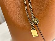 Kitlife Chloe Spin Tote Medium Bag Brown Leather 27x30x14cm  - 3