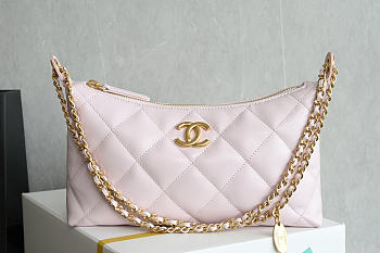 Kitlife Chanel 25s Hobo Bag Pink Lambskin AS5528 17x26x8.5cm