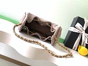 Kitlife Chanel 25s Drawstring Bucket Hobo Bag Grey Suede Leather 20x22x12.5cm  - 4