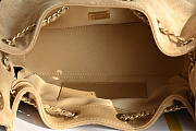 Kitlife Chanel 25s Drawstring Bucket Hobo Bag Beige Leather 20x22x12.5cm  - 2