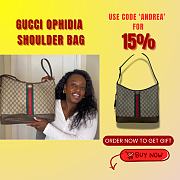 Kiltife Gucci Ophidia Medium Shoulder Bag Beige 781392 34x32x17cm - 1