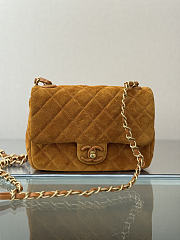 Kitlife Chanel Mini Flap Bag Dark Beige Suede AS5989 20x6x14cm - 1
