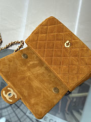 Kitlife Chanel Mini Flap Bag Dark Beige Suede AS5989 20x6x14cm - 2
