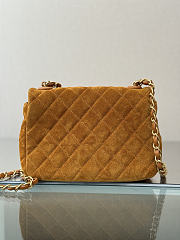 Kitlife Chanel Mini Flap Bag Dark Beige Suede AS5989 20x6x14cm - 5