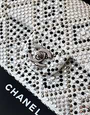 Kitlife Chanel Diamond-encrusted CF Bag White 20cm - 4