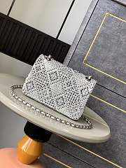 Kitlife Chanel Diamond-encrusted CF Bag White 20cm - 2