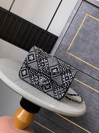 Kitlife Chanel Diamond-encrusted CF Bag Black 20cm