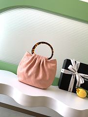 Kitlife Chanel Small Hobo Bag Pink Leather AS6022 18x24x12cm - 2