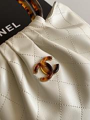 Kitlife Chanel Small Hobo Bag White Leather AS6022 18x24x12cm - 6