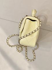 Kitlife Chanel Classic CF Mini Metal Handle Bag Yellow 20x12x6cm - 2