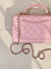 Kitlife Chanel Classic CF Mini Metal Handle Bag Pink 20x12x6cm - 5