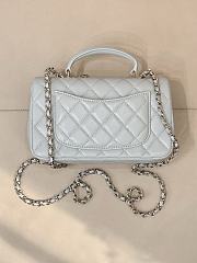Kitlife Chanel Classic CF Mini Metal Handle Bag White 20x12x6cm  - 4