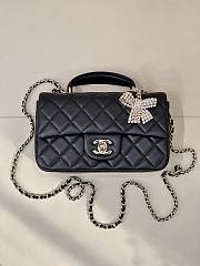 Kitlife Chanel Classic CF Mini Metal Handle Bag Black 20x12x6cm  - 1