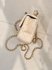 Kitlife Chanel Classic CF Mini Metal Handle Bag Beige 20x12x6cm  - 6