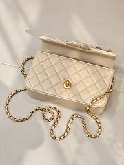 Kitlife Chanel Classic CF Mini Metal Handle Bag Beige 20x12x6cm  - 3