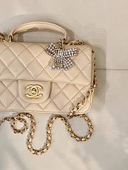 Kitlife Chanel Classic CF Mini Metal Handle Bag Beige 20x12x6cm  - 4