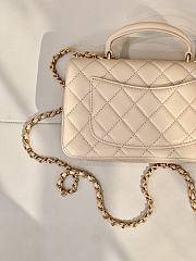 Kitlife Chanel Classic CF Mini Metal Handle Bag Beige 20x12x6cm  - 5
