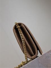 Kitlife Saint Laurent Becky Diamond Quilted Lambskin Chain Bag Beige 585031 22.5×14.5×5cm - 5