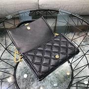 Kitlife Saint Laurent Becky Diamond Quilted Lambskin Chain Bag Black 585031 22.5×14.5×5cm  - 4