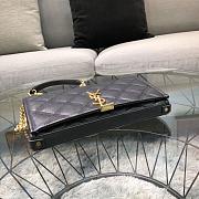 Kitlife Saint Laurent Becky Diamond Quilted Lambskin Chain Bag Black 585031 22.5×14.5×5cm  - 2