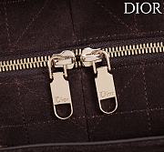Kitlife Dior Lady Cannage Handbag Dark Brown Suede 34×35×20cm - 3