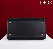 Kitlife Dior Lady Cannage Handbag Black Suede 34×35×20cm - 6
