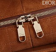 Kitlife Dior Lady Cannage Handbag Brown Suede 34×35×20cm  - 4