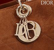 Kitlife Dior Lady Cannage Handbag Brown Suede 34×35×20cm  - 3
