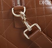 Kitlife Dior Lady Cannage Handbag Dark Brown Leather 34×35×20cm  - 2