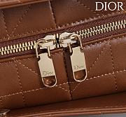 Kitlife Dior Lady Cannage Handbag Dark Brown Leather 34×35×20cm  - 5