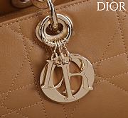 Kitlife Dior Lady Cannage Handbag Brown Leather 34×35×20cm  - 6