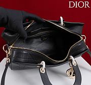 Kitlife Dior Lady Cannage Handbag Black Leather 34×35×20cm  - 5