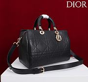 Kitlife Dior Lady Cannage Handbag Black Leather 34×35×20cm  - 6