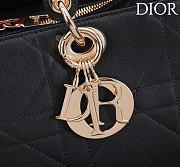 Kitlife Dior Lady Cannage Handbag Black Leather 34×35×20cm  - 2