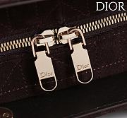 Kitlife Dior Lady Cannage Handbag Dark Brown Suede 24×27×14cm - 2