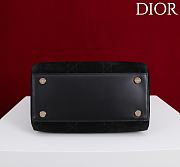 Kitlife Dior Lady Cannage Handbag Black Suede 24×27×14cm - 5