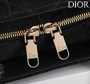Kitlife Dior Lady Cannage Handbag Black Suede 24×27×14cm - 3