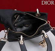 Kitlife Dior Lady Cannage Handbag Black Suede 24×27×14cm - 4