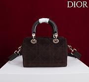 Kitlife Dior Lady Cannage Handbag Brown Suede 24×27×14cm  - 6