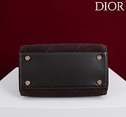 Kitlife Dior Lady Cannage Handbag Brown Suede 24×27×14cm  - 4
