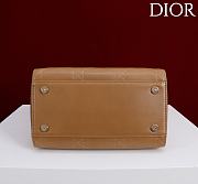 Kitlife Dior Lady Cannage Handbag Brown Leather 24×27×14cm  - 6