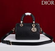 Kitlife Dior Lady Cannage Handbag Black Leather 24×27×14cm  - 1
