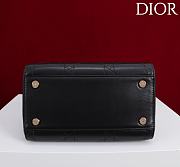 Kitlife Dior Lady Cannage Handbag Black Leather 24×27×14cm  - 6