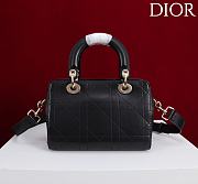 Kitlife Dior Lady Cannage Handbag Black Leather 24×27×14cm  - 5