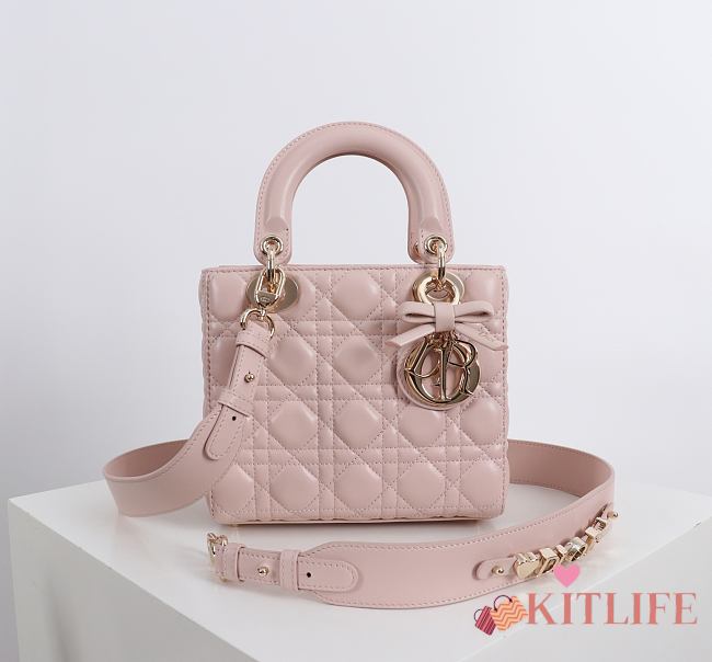 Kitlife Dior Lady My ABC Dior Bag Pink With Bow 20x17x8cm  - 1